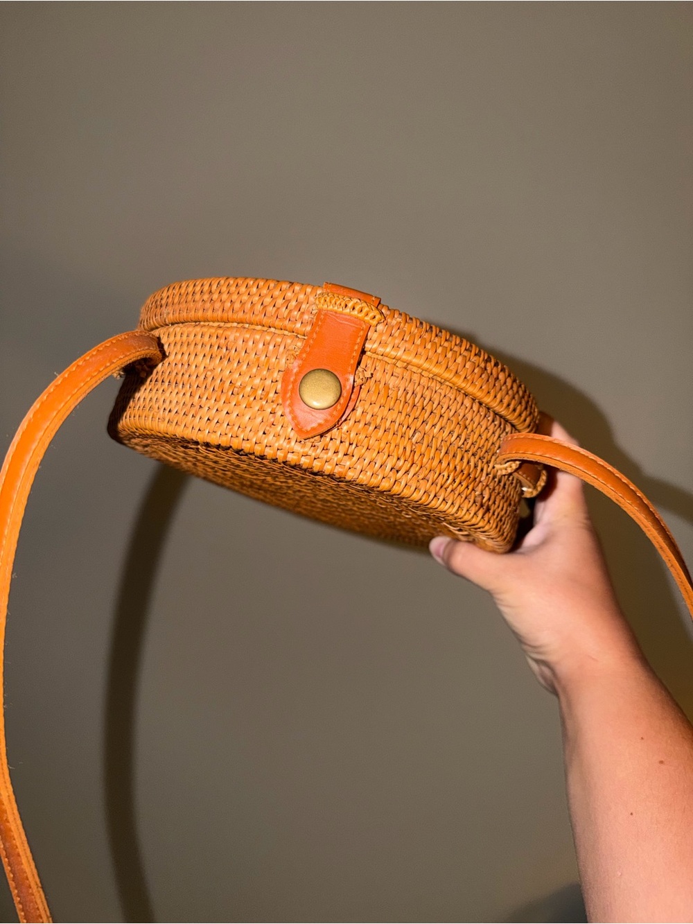 Anthropologie Lilian Woven Crossbody Round Bag - Picture 2 of 9